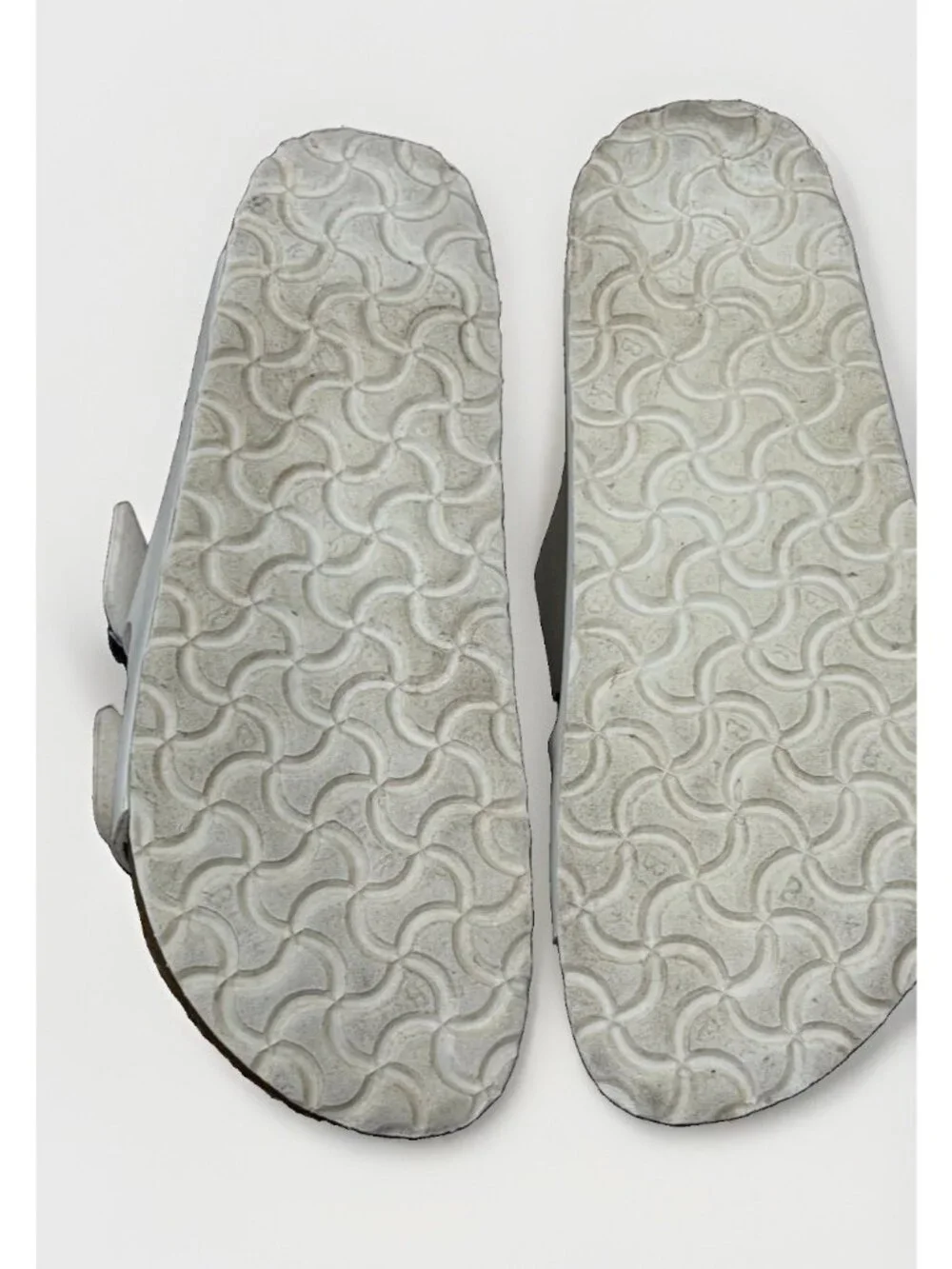 Birkenstock Arizona White Two Strap Slide Sandals Size 38 EVA Mens 5 Women's 7